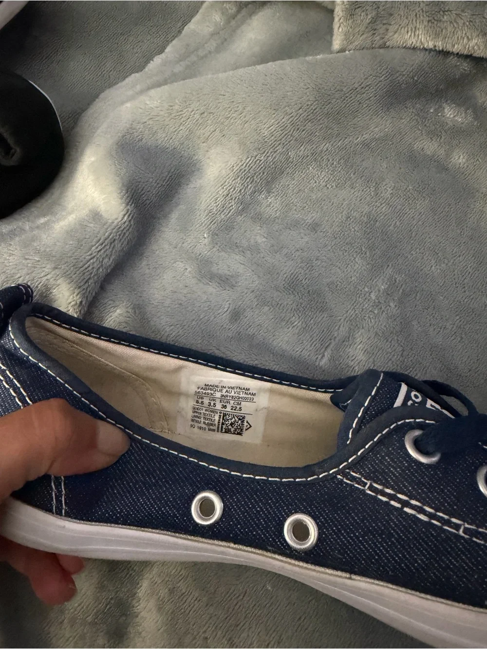 Converse Kids Navy Canvas Low-Top Sneakers